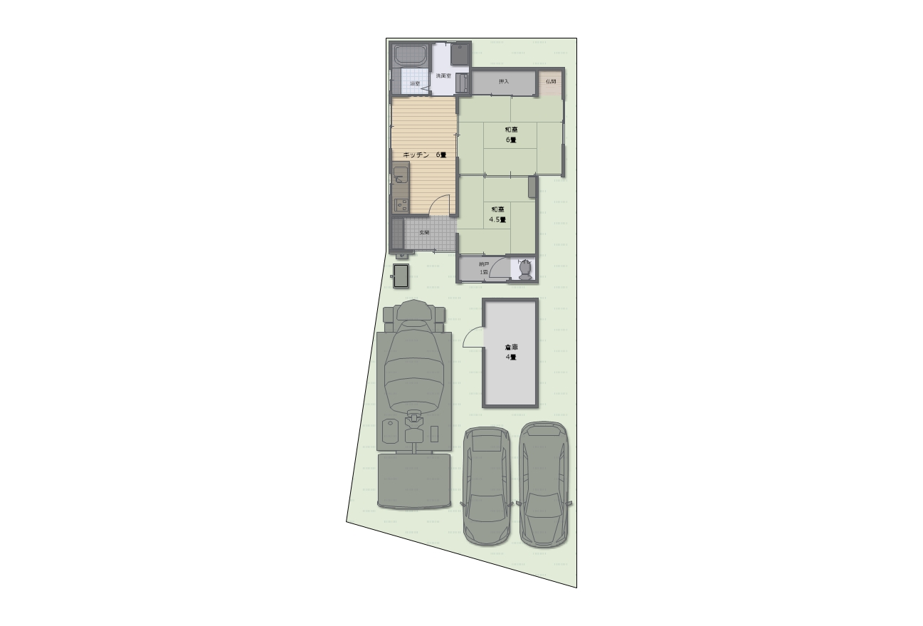 八尾市服部川８丁目　建物付き土地