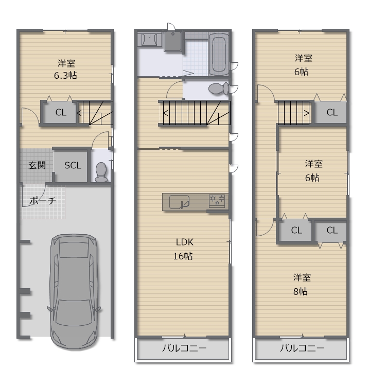 住之江区粉浜西3丁目　新築戸建