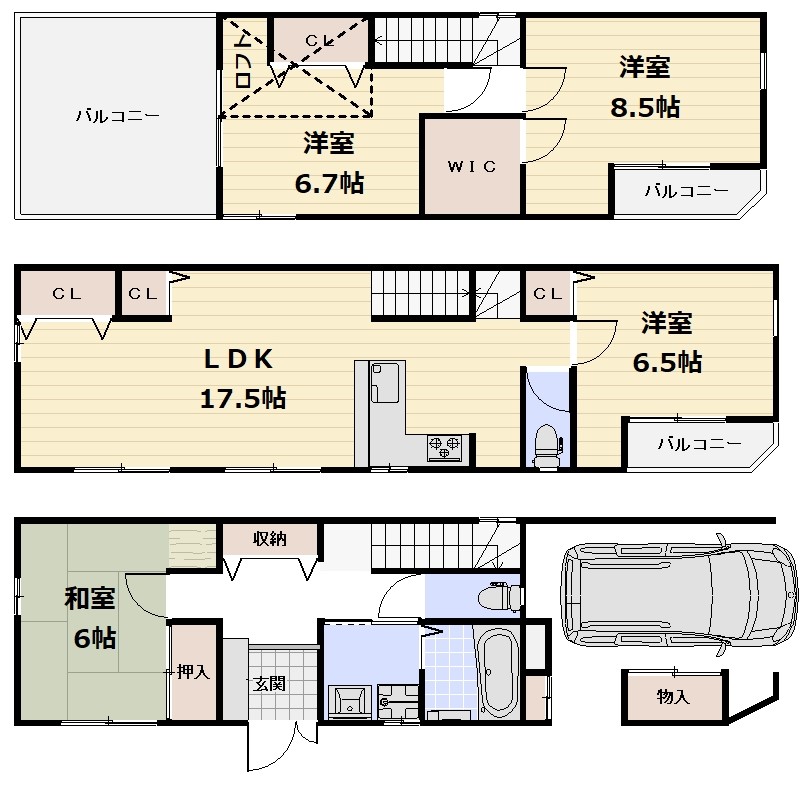 住吉区万代6丁目　中古戸建