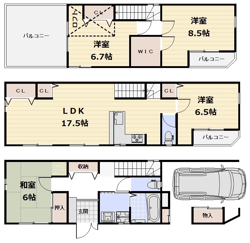 住吉区万代6丁目　中古戸建　